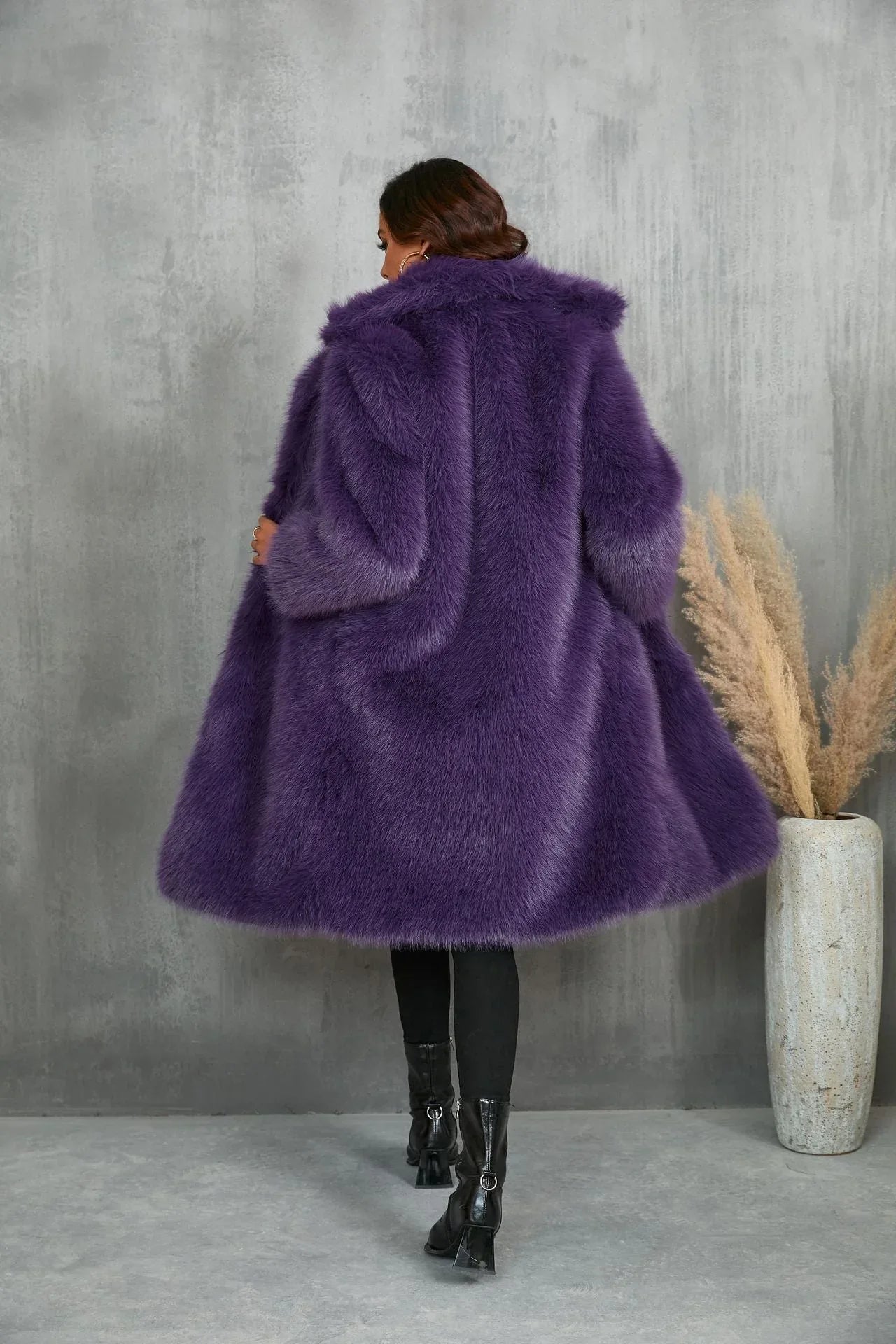 Plush Faux Fur Coat Secondary image