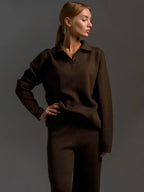 The Eleanor Polo Collar Knit Two-Piece Set - TEVQA
