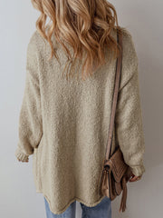 Cozy Textured Boucle Long Cardigan