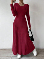 Ribbed Knit Maxi Dress - View 11 | TEVQA