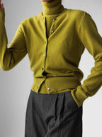 Classic knit vest and button cardigan ensemble - View 13 | TEVQA