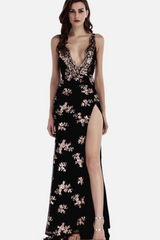 Backless Maxi Sequin Dress - Dress In Beauty