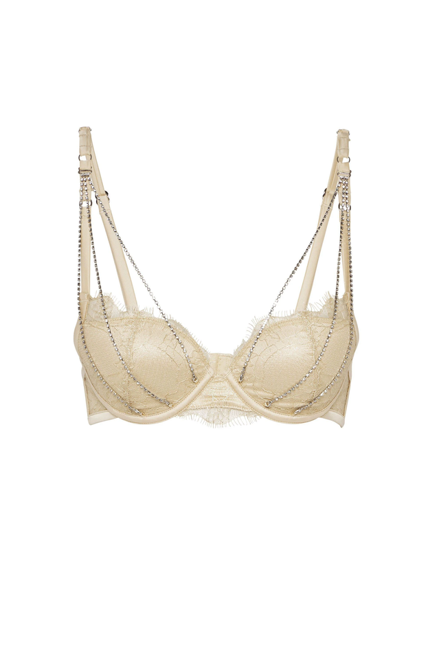 Chain Bra & Underwear Garter Belt Set - Dress In Beauty