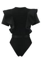 Mock Neck Ruffled Bodysuit - View 6 | TEVQA