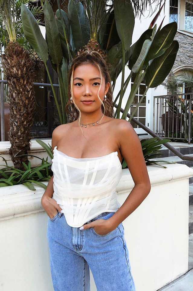 Mesh Boned Corset Top - Dress In Beauty