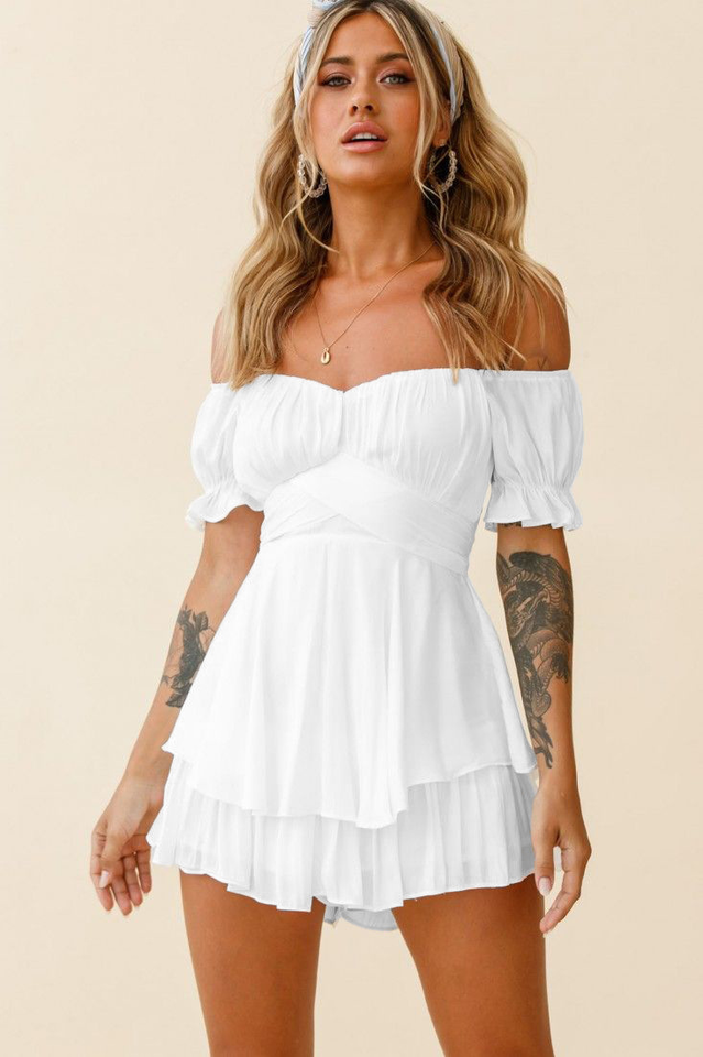 Boho Off Shoulder Romper - Dress In Beauty