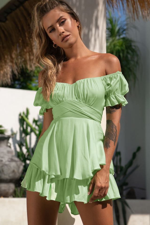 Boho Off Shoulder Romper - Dress In Beauty