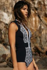 Stripe Design One Piece Swimsuit | Dress In Beauty