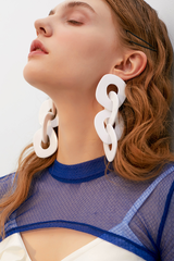 Acrylic Geometric Long Earrings | Dress In Beauty
