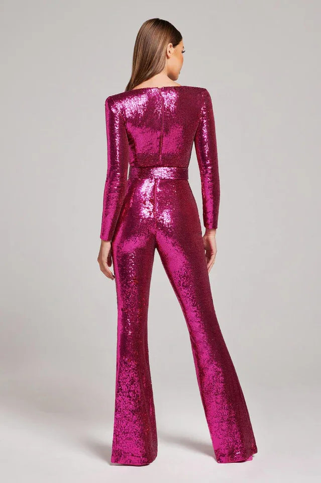 Marissa Sequin Jumpsuit - View 6 | TEVQA