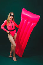Long sleeve one piece swimsuit with belted waist and mock neck - View 7 | TEVQA