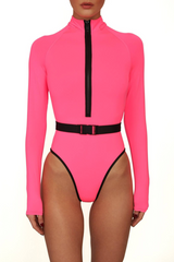 Surf-Up Neon Belted Swimsuit | Dress In Beauty