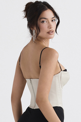 Uvula Off-White Satin Corset | Dress In Beauty