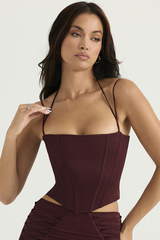 Chantelle Burgundy Satin Bra | Dress In Beauty