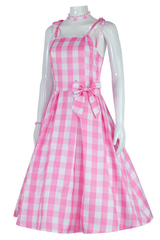 Barbie Movie Margot Pink Plaid Check Dress | Dress In Beauty