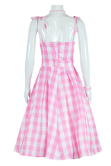 Barbie Movie Margot Pink Plaid Check Dress | Dress In Beauty