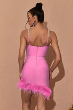 Kadence Crystal Chain Bandage Dress - View 12 | TEVQA
