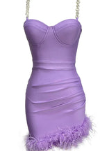 Kadence Crystal Chain Bandage Dress - View 13 | TEVQA