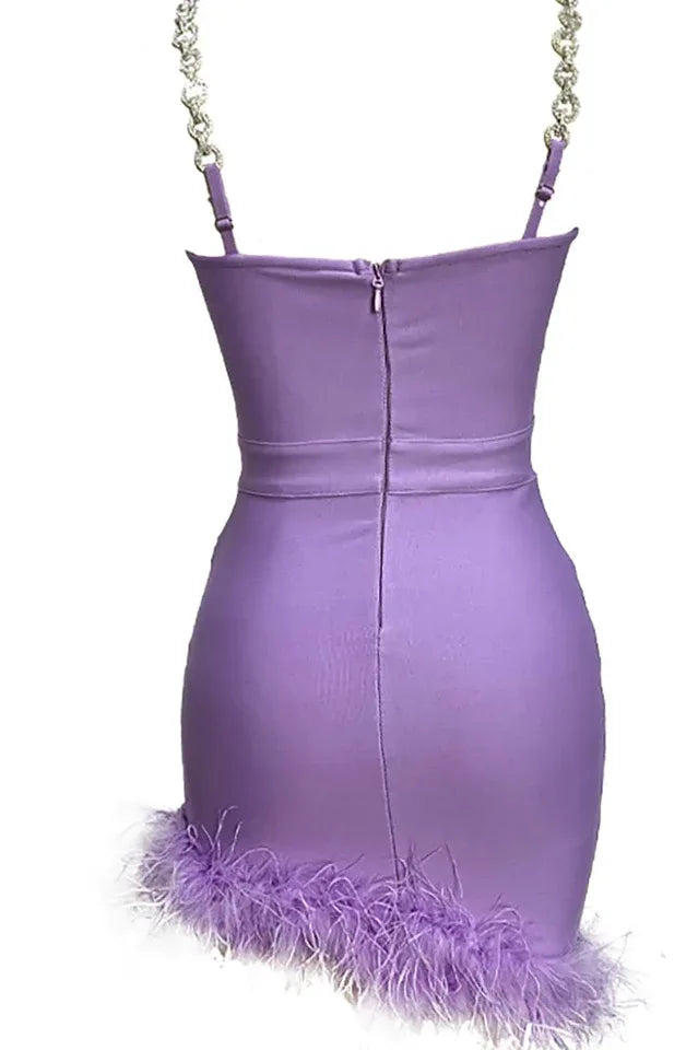 Kadence Crystal Chain Bandage Dress - View 14 | TEVQA