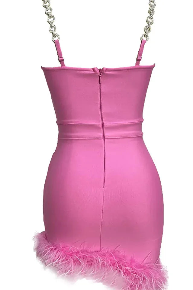 Kadence Crystal Chain Bandage Dress - View 16 | TEVQA