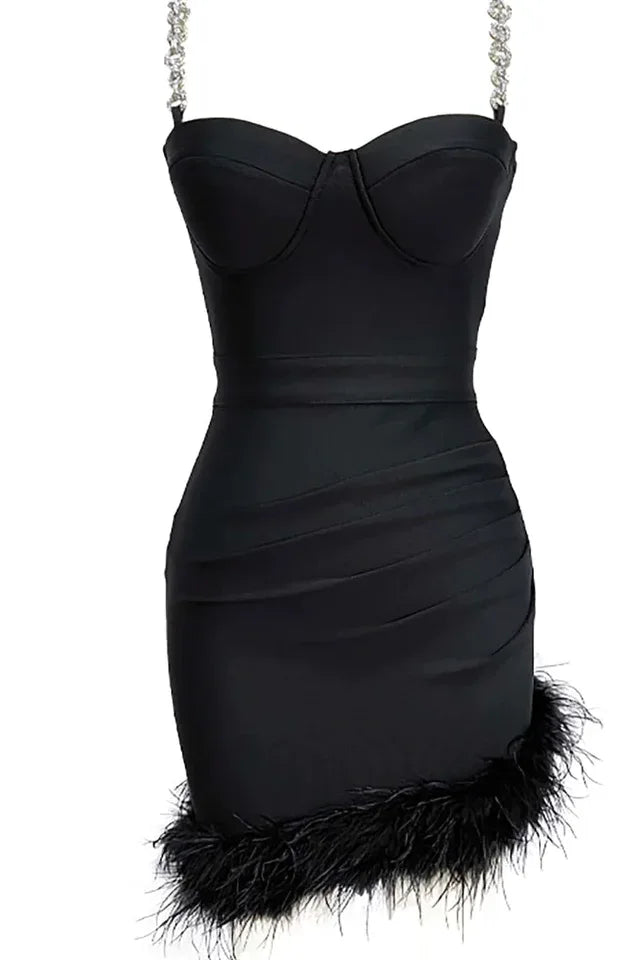 Kadence Crystal Chain Bandage Dress - View 17 | TEVQA