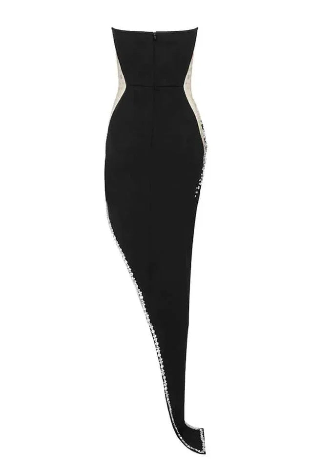Strapless maxi dress with rhinestone embellishments - View 15 | TEVQA