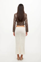 Faux leather moto jacket - View 16 | TEVQA