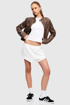 Faux leather moto jacket - View 12 | TEVQA