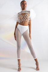 Fantasy Drop Razor Crystal Body Chain Top | Dress In Beauty