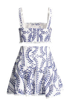 Eyelet lace crop top and flared skirt set - View 9 | TEVQA