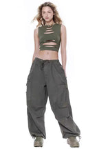 Vintage Parachute Cargo Pants - TEVQA