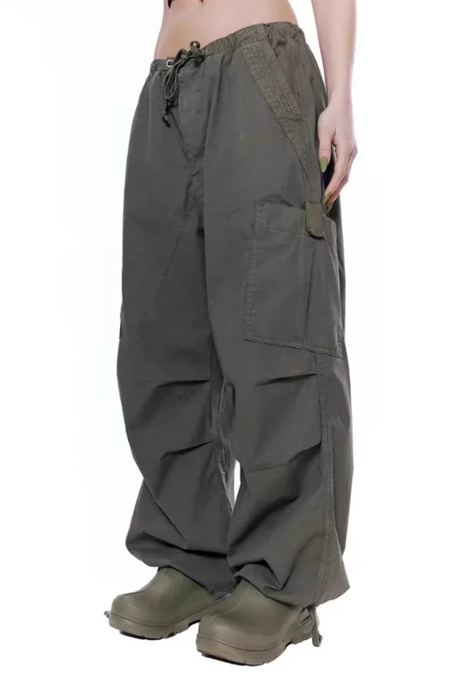 Vintage Parachute Cargo Pants - TEVQA