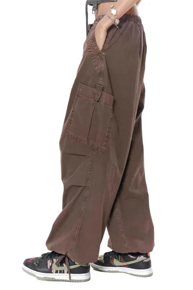 Vintage Parachute Cargo Pants - TEVQA