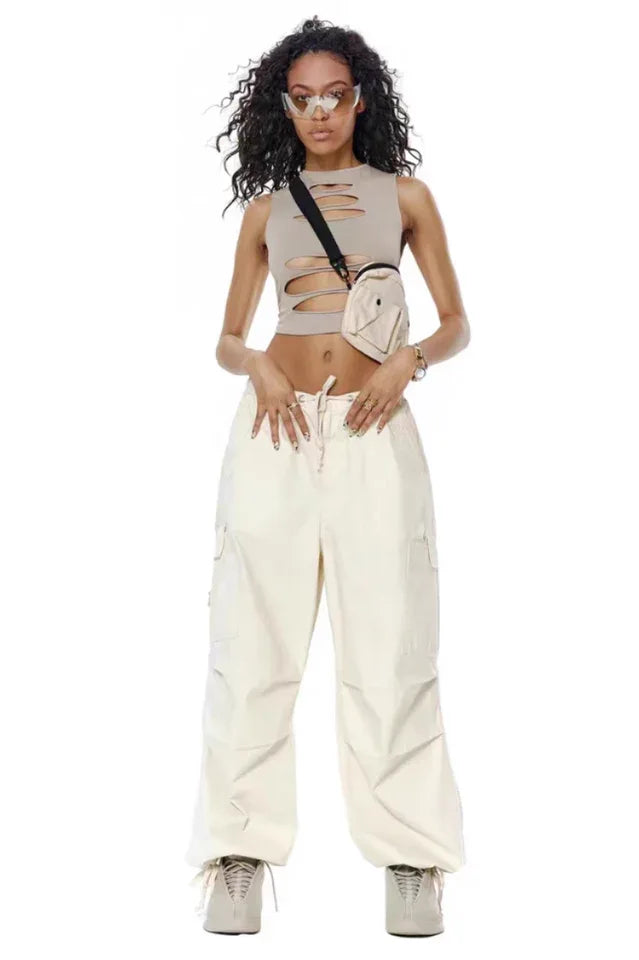 Vintage Parachute Cargo Pants - TEVQA