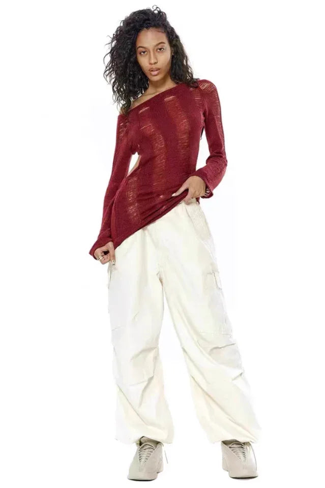 Vintage Parachute Cargo Pants - TEVQA