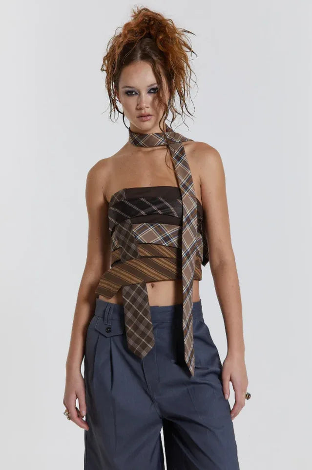 Strapless Corset Top with Tie Detail Secondary image