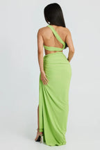 Viera Hollow Backless Split Dress Set - TEVQA