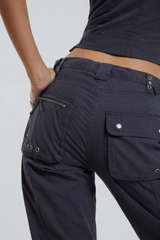 Vintage Grey Low Rise Cargo Pants | Dress In Beauty