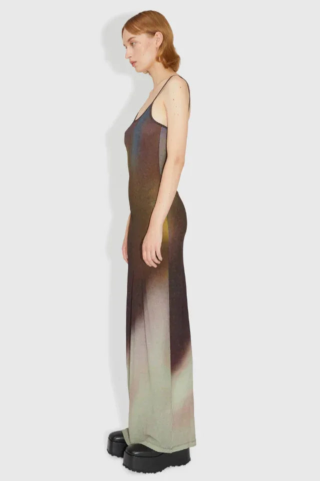 Digital floral print maxi dress - View 6 | TEVQA