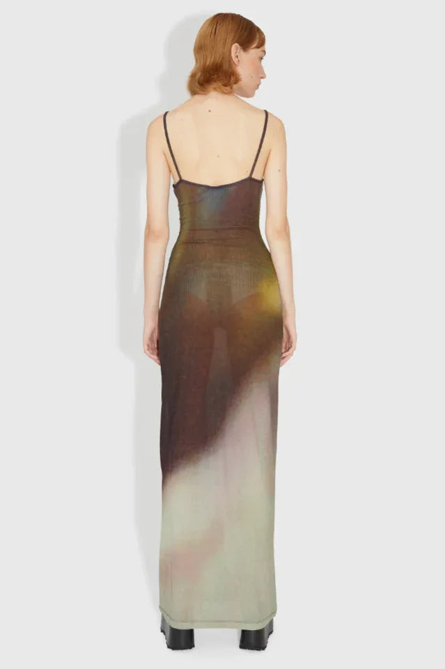 Digital floral print maxi dress - View 7 | TEVQA