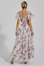 Braylee Purple Floral Ruched Set - View 10 | TEVQA