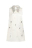 Elif Sleeveless Diamond Mini Dress - View 6 | TEVQA