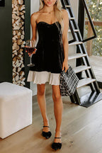Lindsey Velvet Short Dress - TEVQA