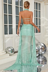 Cowl Backless Sequin Maxi Dress | Dress In Beauty