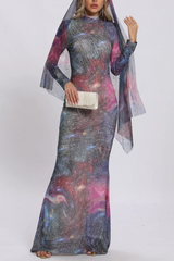 Sparkly Rhinestones Dress With Scarf | Dress In Beauty