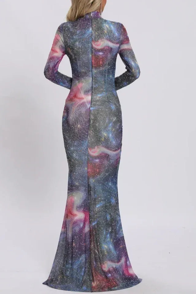 Rhinestone embellished mermaid dress - View 7 | TEVQA