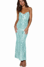 Sequin Maxi Dress - View 9 | TEVQA