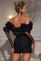 Amity Long Sleeve Tulle Floral Dress - TEVQA