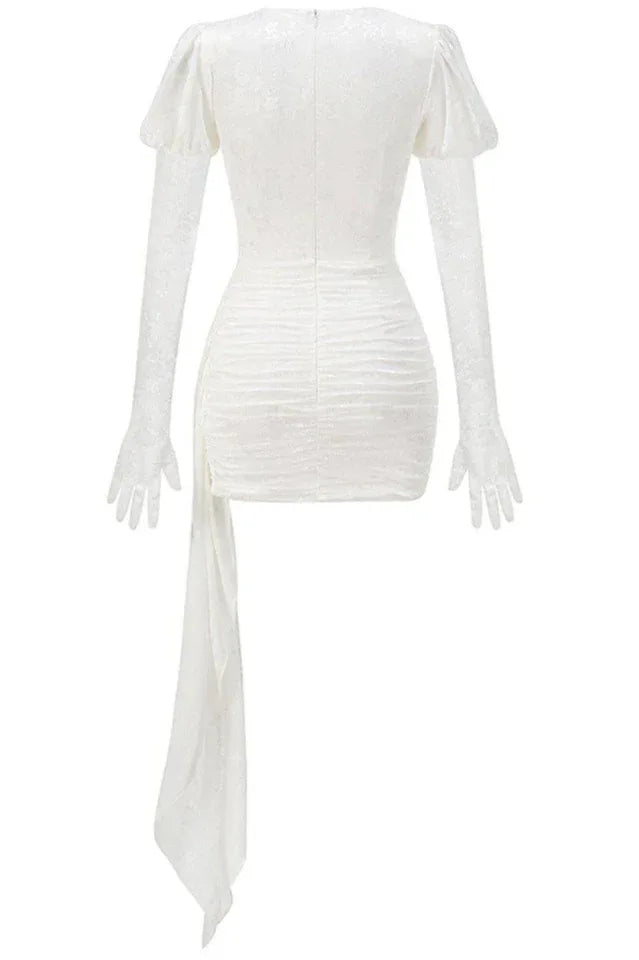 Cutout Puff Sleeve Mini Dress - View 7 | TEVQA