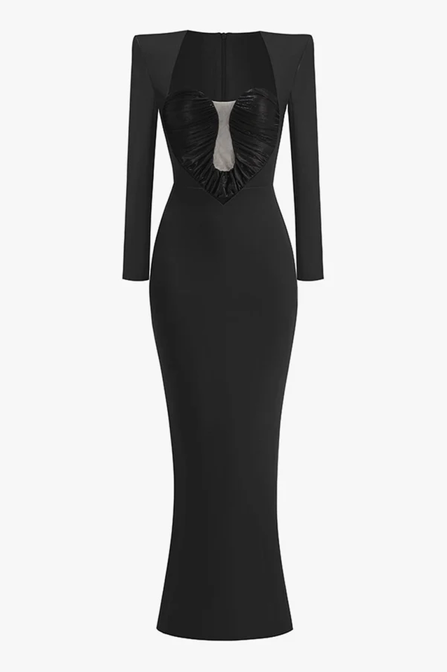 Pleated Sweetheart Bodycon Maxi Dress | Dress In Beauty